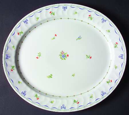 Ribbons & Bows 14" Oval Serving Platter
