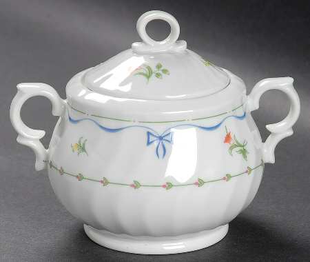 Ribbons & Bows Sugar Bowl & Lid