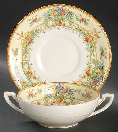 Riviera Flat Cream Soup Bowl & Saucer Set