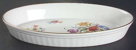 Roanoke White 12'' Oval Baker