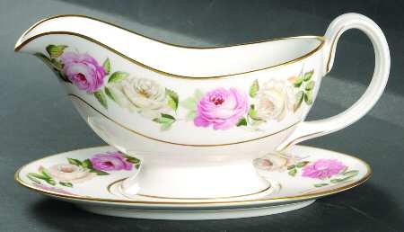 Royal Garden (Solid Inner Rings) Gravy Boat & Underplate