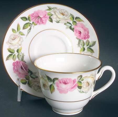 Royal Garden (Solid Inner Rings) Footed Cup & Saucer Set