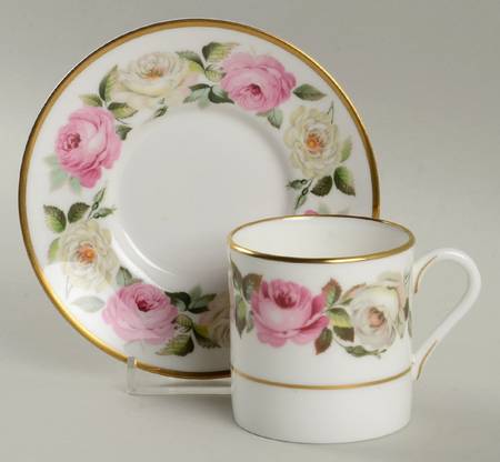 Royal Garden (Solid Inner Rings) Flat Demitasse Cup & Saucer Set