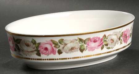 Royal Garden (Dotted Inner Ring) 9" Oval Vegetable Bowl