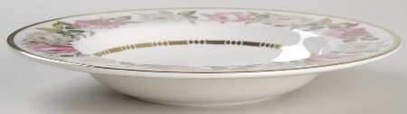 Royal Garden (Dotted Inner Ring) Large Rim Soup Bowl