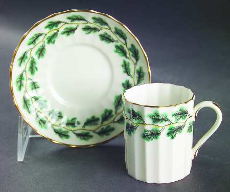 Royal Oak Flat Demitasse Cup & Saucer Set