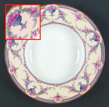 Rosemary Sky Blue Cream Large Rim Soup Bowl