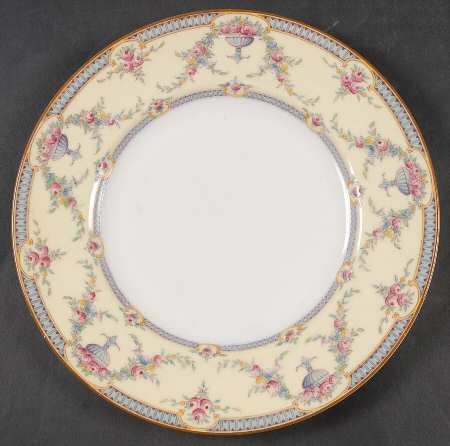 Rosemary Sky Blue Cream Luncheon Plate