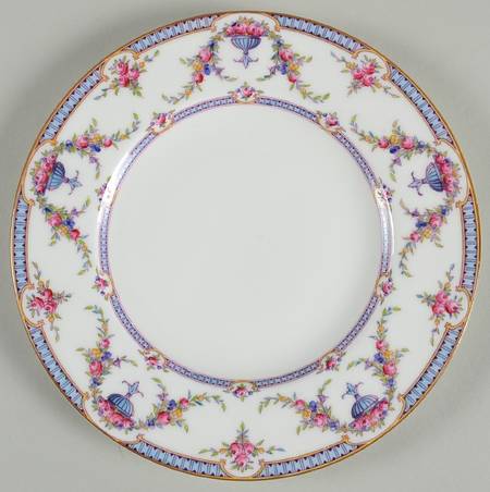 Rosemary Sky Blue White Salad Plate