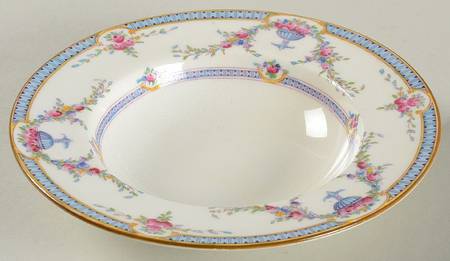 Rosemary Sky Blue White Rim Fruit/Dessert (Sauce) Bowl