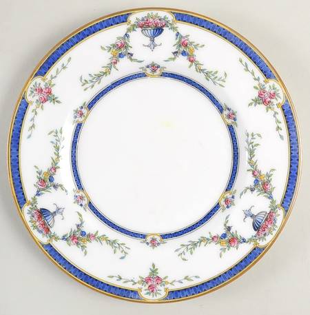 Rosemary Dark Blue White Bread & Butter Plate