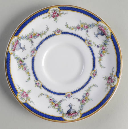 Rosemary Dark Blue White Saucer for Bouillon Cup