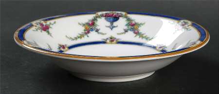 Rosemary Dark Blue White Fruit/Dessert (Sauce) Bowl