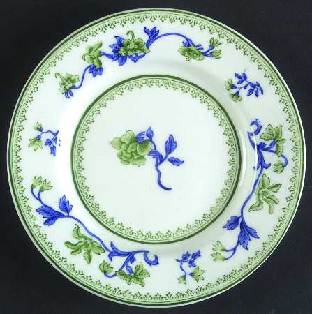 W8464-Green & Blue Bread & Butter Plate