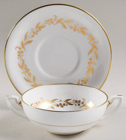 Saguenay Flat Cream Soup Bowl & Saucer Set