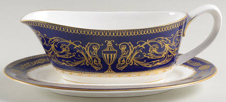 Sandringham Cobalt Blue Gravy Boat & Underplate