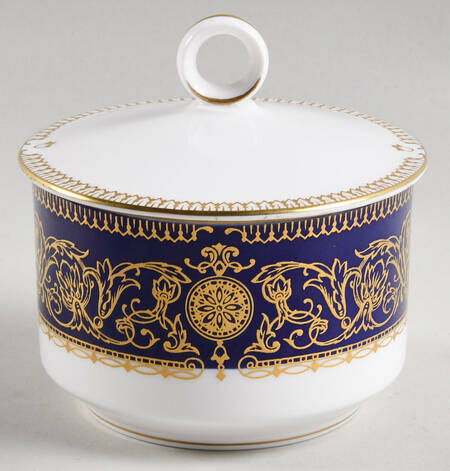 Sandringham Cobalt Blue Sugar Bowl & Lid
