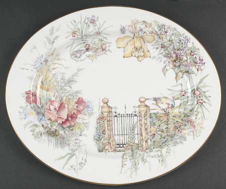 Secret Garden 15" Oval Serving Platter