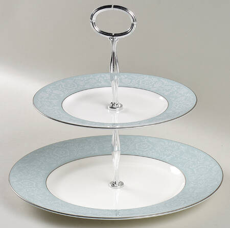 Serenade 6 5/8"-10"  2 Tiered Serving Tray (Dp, Sp) HC