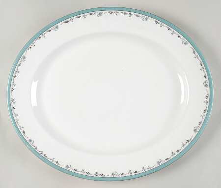 Sea Rose 15" Oval Serving Platter