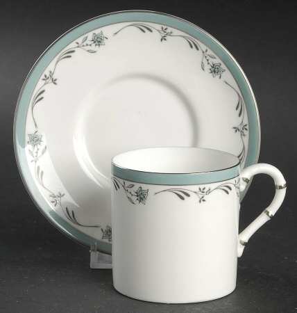 Sea Rose Flat Demitasse Cup & Saucer Set