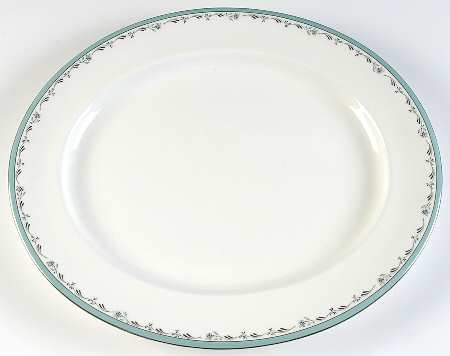 Sea Rose 17" Oval Serving Platter