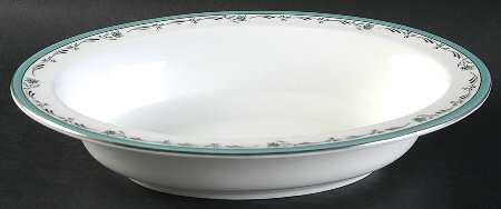 Sea Rose 10" Oval Vegetable Bowl