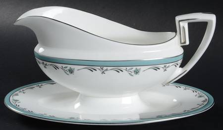 Sea Rose Gravy Boat with Attached Underplate