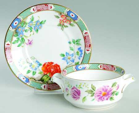 Shantung Flat Cream Soup Bowl & Saucer Set