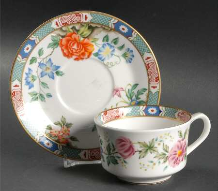Shantung Flat Cup & Saucer Set