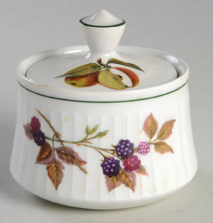Shelton Orchard (Green Verge) Sugar Bowl & Lid