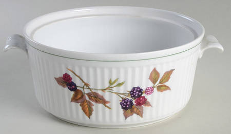 Shelton Orchard (Green Verge) Round Vegetable No Lid