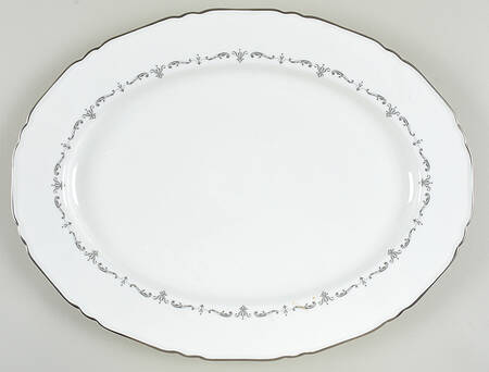 Silver Chantilly 16" Oval Serving Platter