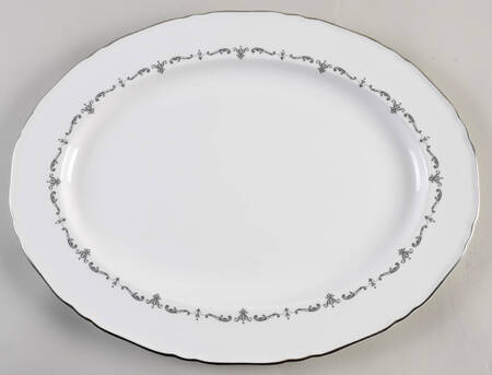 Silver Chantilly 15" Oval Serving Platter by Royal Worcester