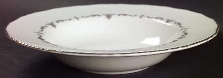 Silver Chantilly Rim Soup Bowl by Royal Worcester