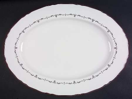 Silver Chantilly 17" Oval Serving Platter by Royal Worcester