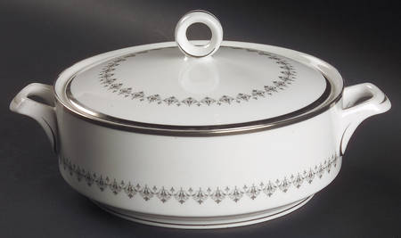 Silver Frost Round Covered Vegetable