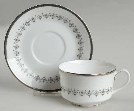 Silver Frost Flat Cup & Saucer Set
