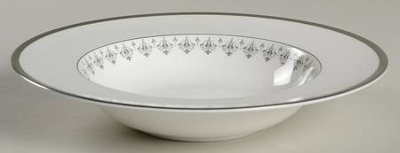 Silver Frost Rim Soup Bowl