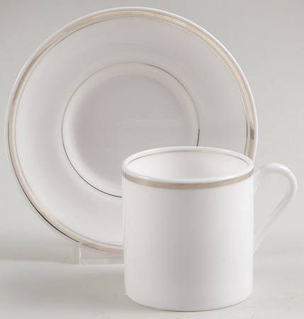 Silver Jubilee Flat Demitasse Cup & Saucer Set