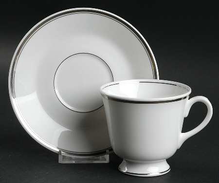 Silver Jubilee Footed Cup & Saucer Set