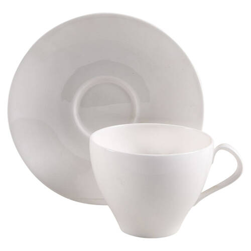 Snow (Z2697, No Trim) Flat Cup & Saucer Set
