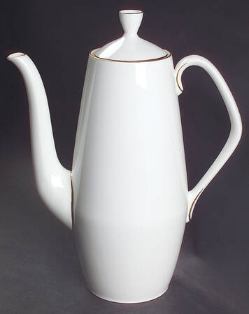 Snow (Z2699-1, Gold Trim) Coffee Pot & Lid