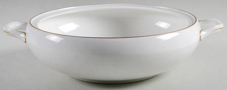 Snow (Z2699-1, Gold Trim) Round Vegetable No Lid