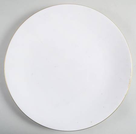 Snow (Z2699-1, Gold Trim) 12" Chop Plate (Round Platter)