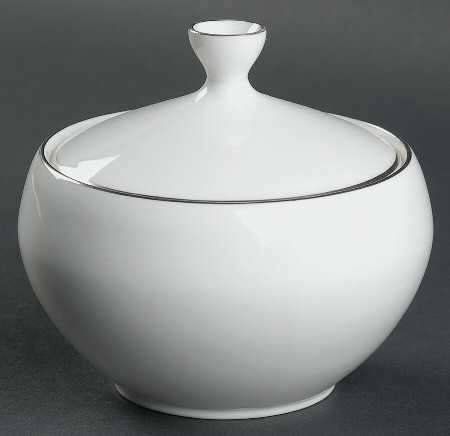 Snow (Z2699-2, Platinum Trim) Sugar Bowl & Lid