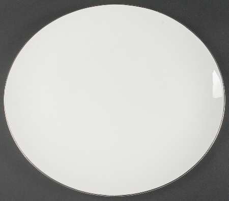 Snow (Z2699-2, Platinum Trim) 14" Oval Serving Platter
