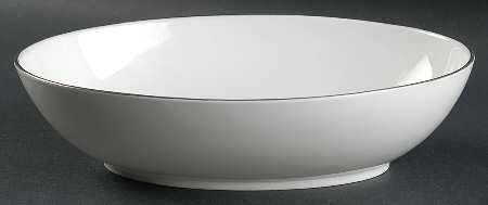Snow (Z2699-2, Platinum Trim) 9" Oval Vegetable Bowl