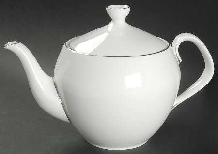 Snow (Z2699-2, Platinum Trim) Teapot & Lid