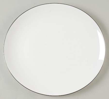 Snow (Z2699-2, Platinum Trim) 12" Oval Serving Platter